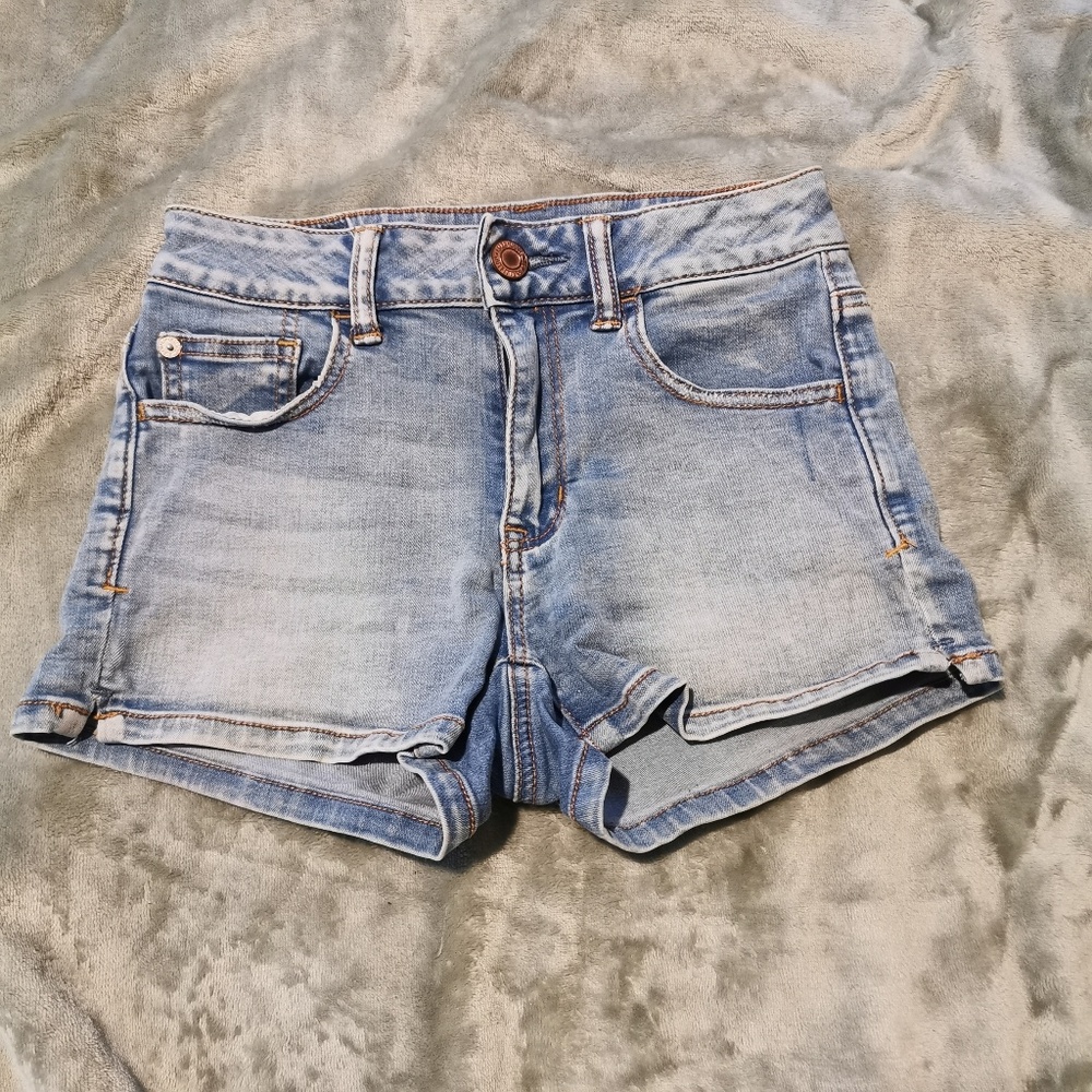 High rise jean shorts